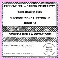 Facciata esterna della scheda rosa  -  Camera dei Deputati