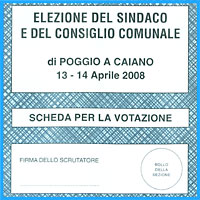 Facciata esterna della scheda azzurra