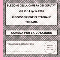 Facciata esterna della scheda rosa  -  Camera dei Deputati